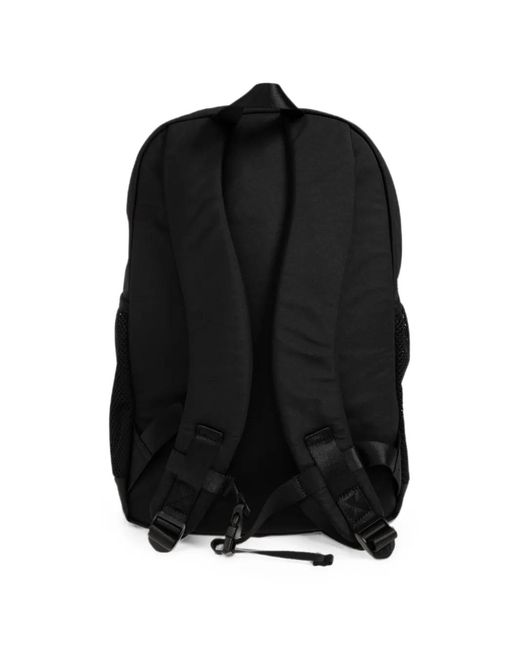 EA7 Black Logo-Print Bungee-Cord Backpack