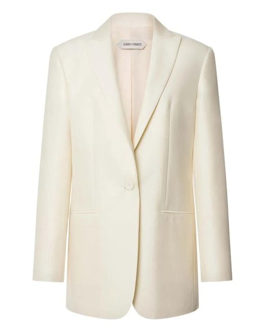 Blazer de vestir con solapas de muesca Alberta Ferretti de color White
