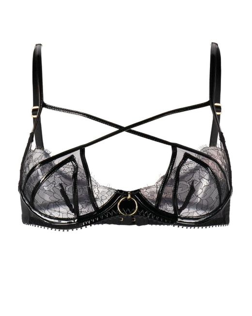 Agent Provocateur Black Foxie Underwired Lace Bra