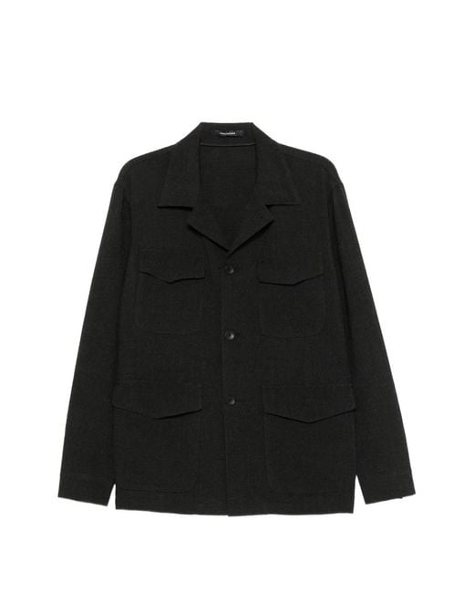 Tagliatore Black Brook Four-Pocket Button-Up Jacket for men