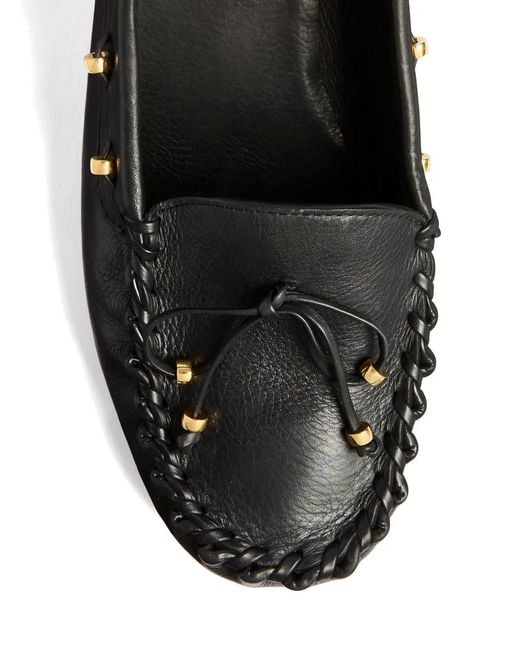 Khaite Black Round Toe Leather Pumps