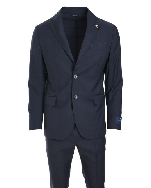 Tombolini Blue Virgin Wool Suit for men