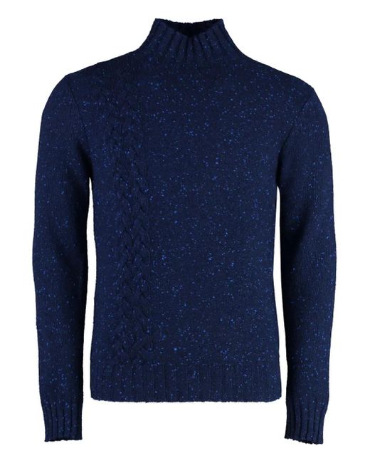 Malo Blue Cashmere Sweater for men