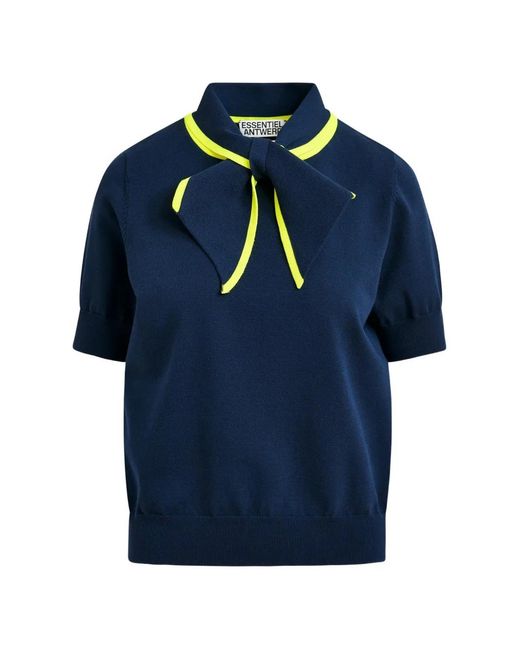 Essentiel Antwerp Blue Jonda Short-Sleeve Top
