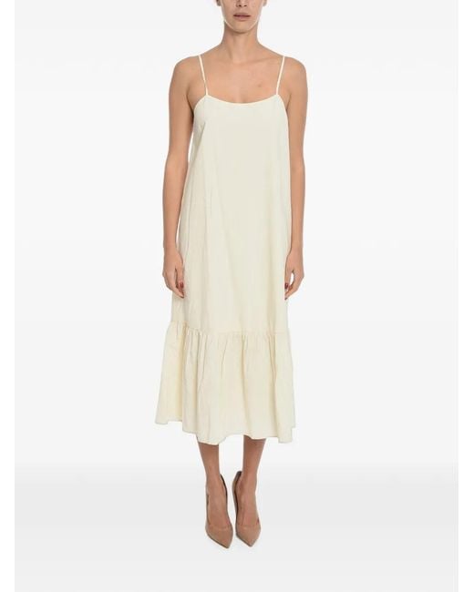 Samsøe & Samsøe White Sarasa Ruffled Midi Dress