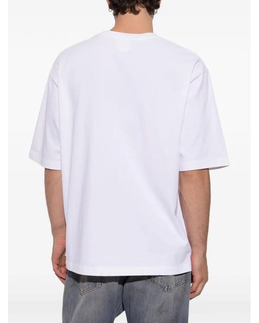 DSquared² White Slogan-Print T-Shirt for men