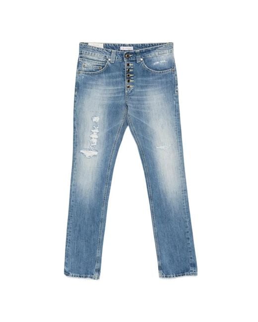 Dondup Blue Jean À Effet Usé