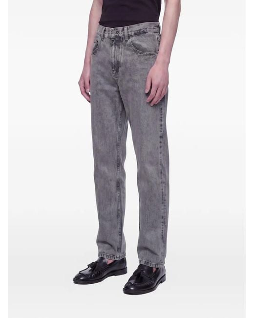 Second/Layer Gray Big Papi Stonewashed Jeans for men