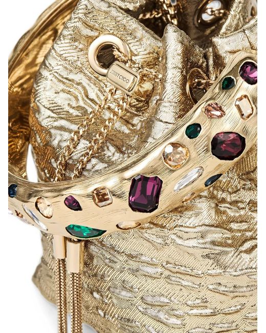 Jimmy Choo White Bon Bon Bucket Bag