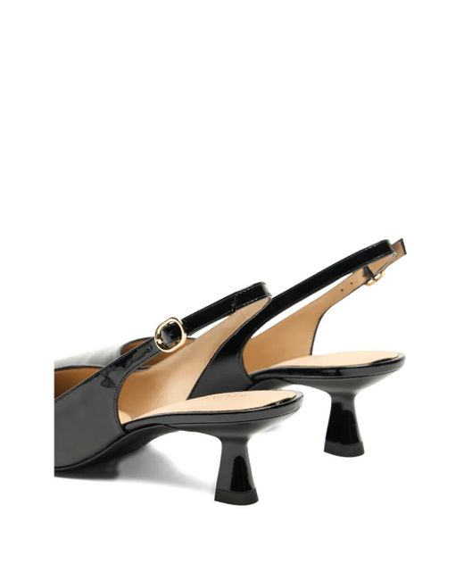 Stuart Weitzman Black Slingback-Pumps Aus Lackleder 35Mm