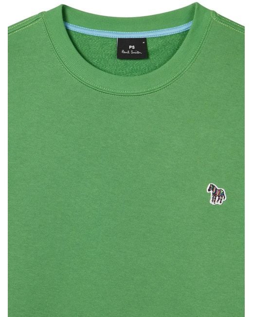 Paul Smith Green Zebra-Motif Crew-Neck Sweatshirt for men