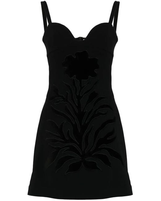 Elie Saab Black Bustier-Minikleid Aus Samt