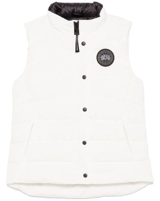 Canada Goose White Freestyle Gilet