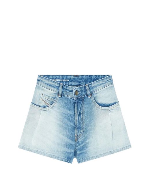 DIESEL Blue Wide Denim Shorts