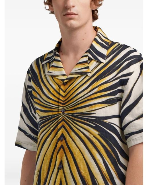 メンズ Roberto Cavalli グラフィック シャツ Metallic