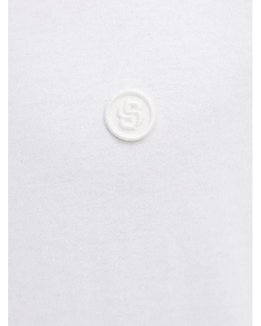 Boss White Crew-Neck T-Shirt for men