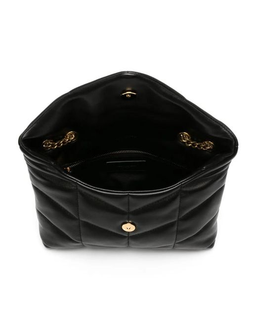 Saint Laurent Black Ysl Mini Nero Leather Bag