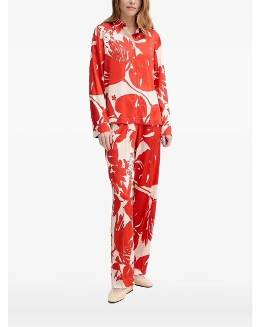 Marc O' Polo Red Hemd Mit Blumen-Print
