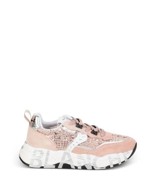 Voile Blanche Women's Pink Mesh Sneakers