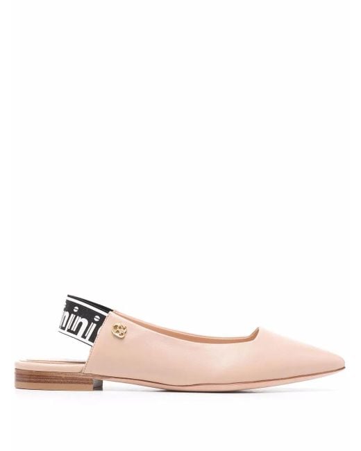 Baldinini Pink Slingback Pointed Ballerinas