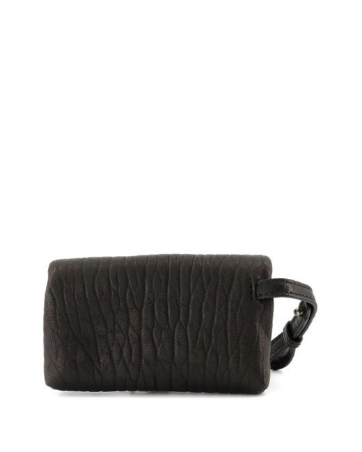 Saint Laurent Black Cassandre-Plaque Wallet