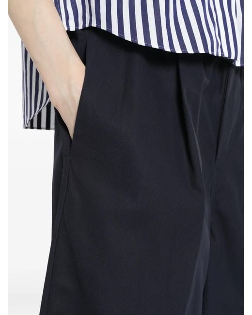 Sofie D'Hoore Blue Pleated Elasticated-Waist Shorts