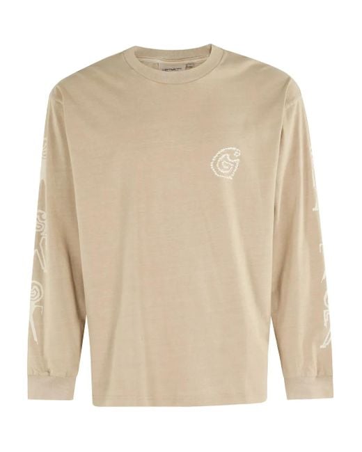 T-Shirt Terrestrial À Manches Longues Carhartt pour homme en coloris White