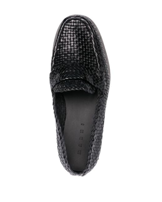Marni Loafer mit Webmuster in Black für Herren