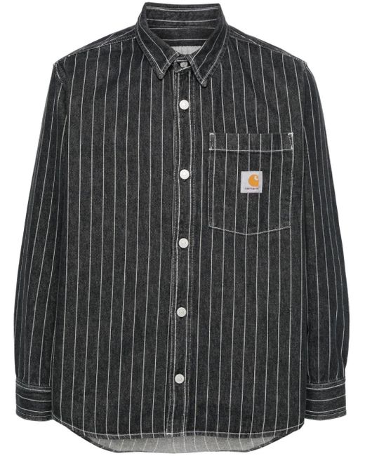 Giacca-camicia Orlean di Carhartt in Black da Uomo