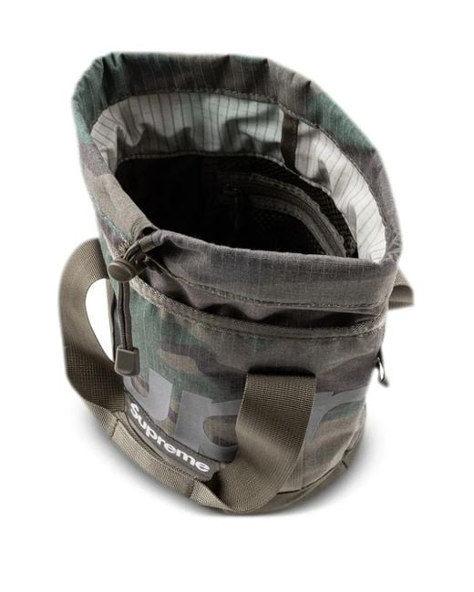 Supreme Gray Box-Logo Ripstop Cinch Bag for men