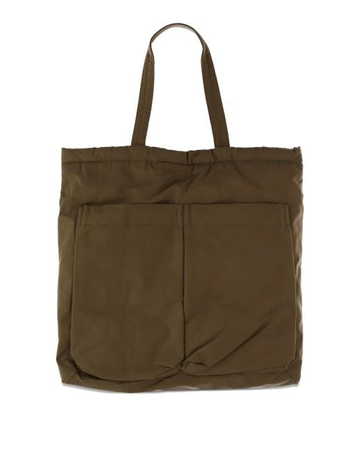 Aspesi Green Pocket Tote Bag