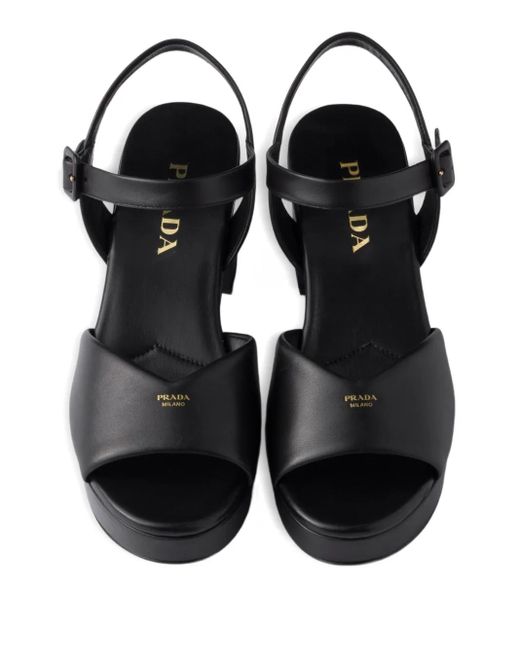 Sandali Con Fibbia di Prada in Black
