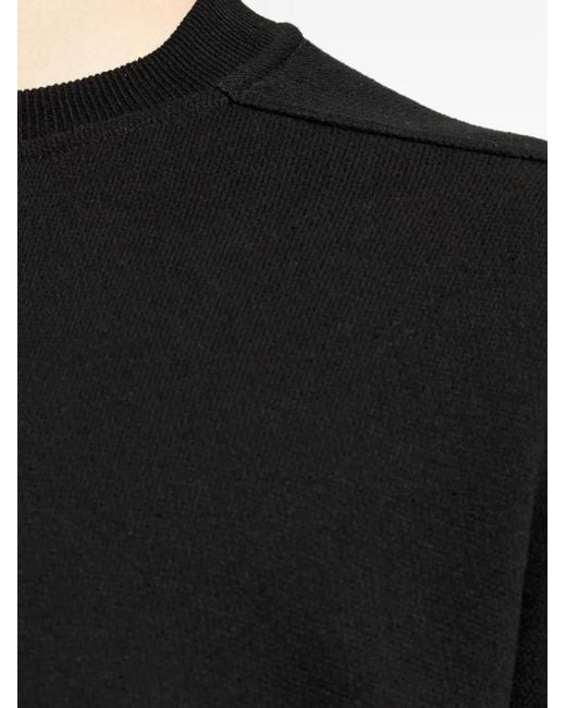 Rick Owens Black Frayed Sweatshirt for men