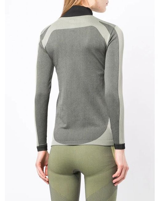 7 DAYS ACTIVE Gray Half-Zip Funnel Neck Top