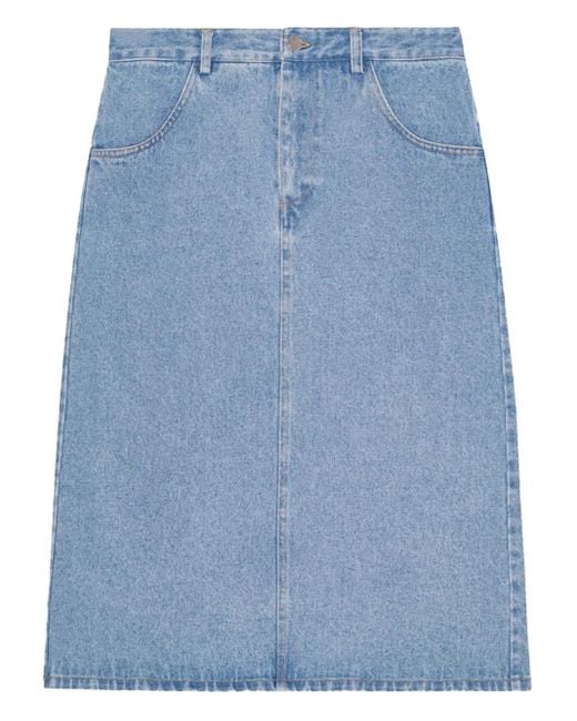 Jupe En Jean À Coupe Mi-Longue OperaSPORT en coloris Blue