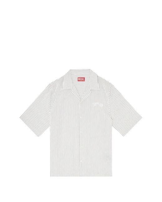 DIESEL White Chemise À Rayures for men