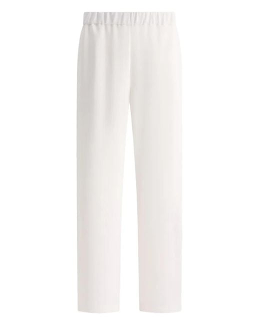 F.it White Elastic-Waist Trousers