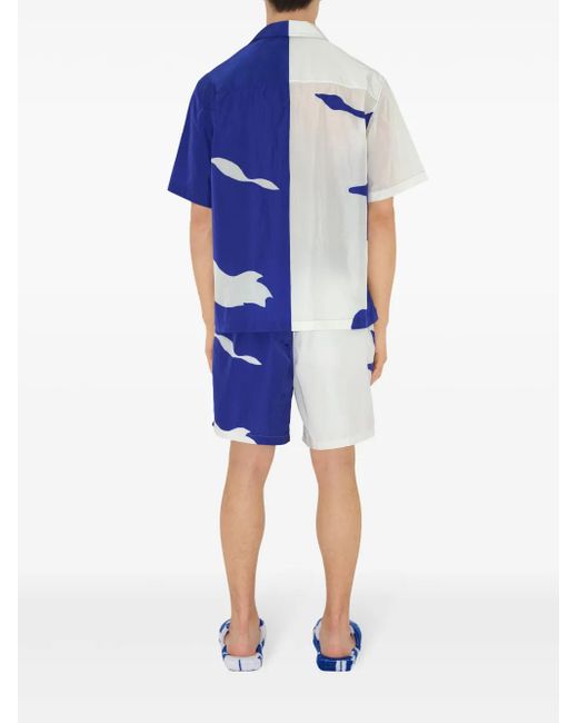 Burberry Tweekleurig Overhemd in het Blue voor heren