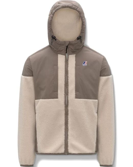 K-Way Natural Hooded Fleece Jacket for men