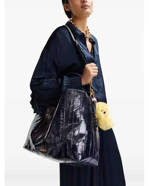 Essentiel Antwerp Blue Ruffle-Sleeve Shirt