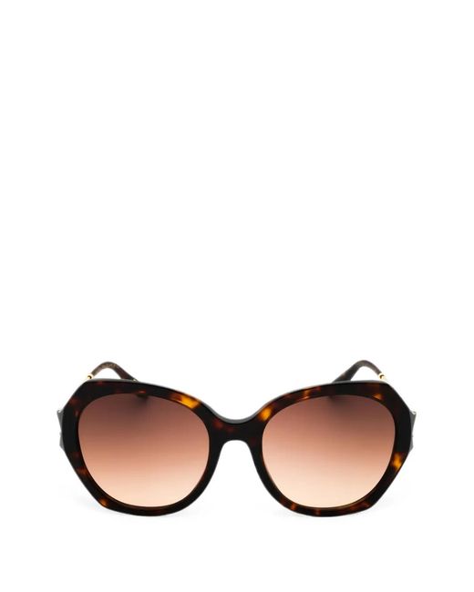 Chopard Brown Oversized Geometric-Frame Sunglasses