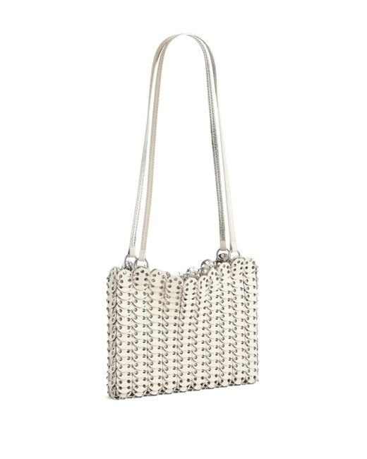 Rabanne White 1969 Chain-Link Leather Shoulder Bag
