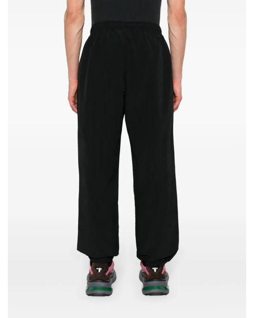 Marcelo Burlon Black Cross-Motif Track Pants for men
