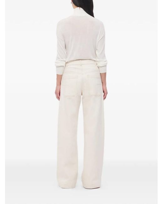 Another Tomorrow White Carpenter Jeans