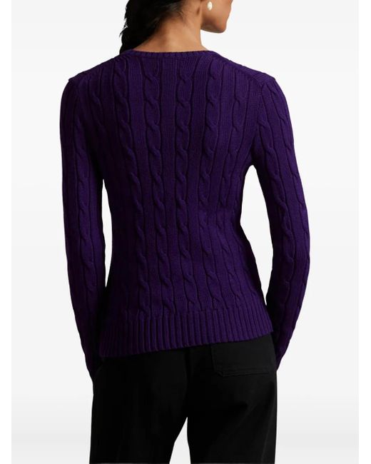 Polo Ralph Lauren Blue Pullover Mit Zopfmuster