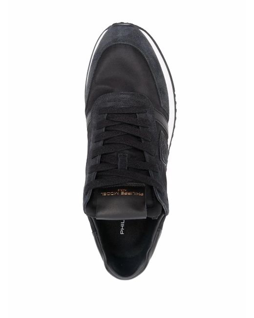 Philippe Model Black Low-Top Lace-Up Sneakers