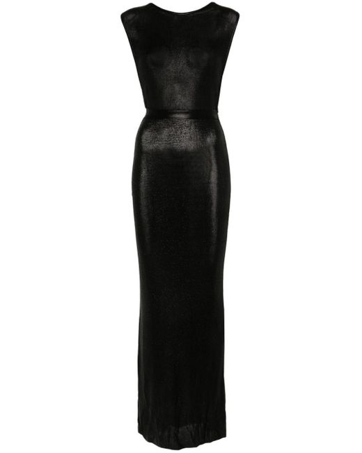 Vestido largo de punto Elisabetta Franchi de color Black