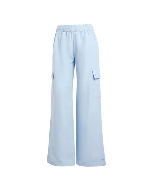 Adidas Blue Wide-Hem Cargo Pants