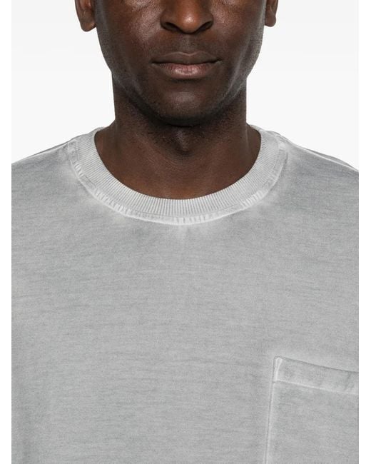 Roberto Collina Gray T-Shirt À Poche Poitrine for men