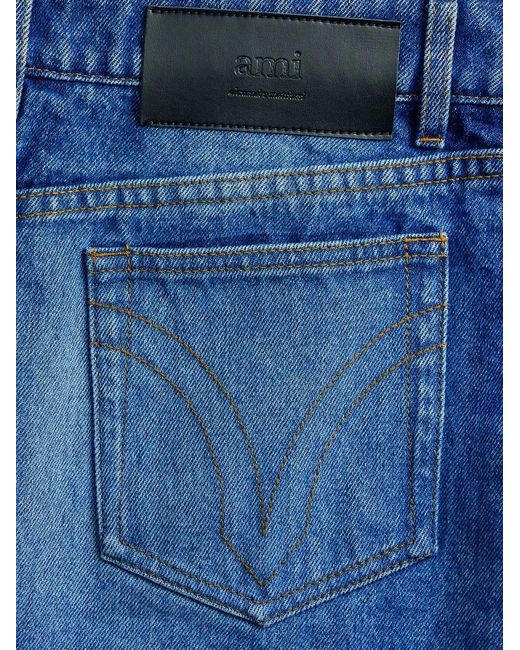 AMI Denim Midi-rok in het Blue